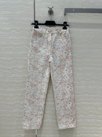 CC Straight Pants Multicolor Denim Cotton