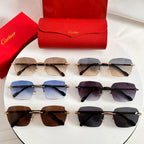 SANTOS SQUARE FRAME SUNGLASSES 524481 IN METAL AND WOODEN