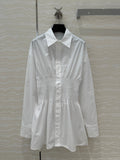 PRADA PREMIUM SHIRT DRESS WITH WAISTED DESIGN 276300