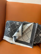 CHANEL 25S SCARF 140 IN WOOL SILK 700810