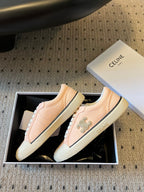 TRAINER LOW LACE-UP SNEAKER IN LIGHT ORANGE CANVAS