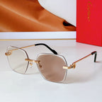 C DE RIMLESS SQUARE FRAME SUNGLASSES CT0625S IN METAL