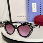CRYSTAL STUDDED CAT-EYE FRAME SUNGLASSES GG1095S IN ACETATE