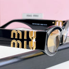 LOGO SMU 11WS SUNGLASSES 575894 IN BLACK ACETATE BROWN LENS
