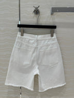 PRADA FASHION STRAIGHT-LEG DENIM SHORTS 263945