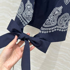MIUMIU MIDNIGHT BLUE STRAPPY BACK TOP