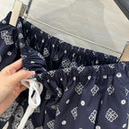 MIUMIU MIDNIGHT BLUE PLEATED MIDI SKIRT