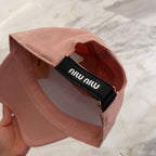 MM BASEBALL CAP IN MELON PINK FABRIC EMBROIDERED LOGO STYLE 4