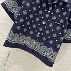 MIUMIU MIDNIGHT BLUE SHORT-SLEEVE SHIRT 261480