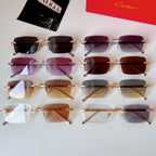C DE RIMLESS RECTANGULAR FRAME SUNGLASSES 580851 IN METAL