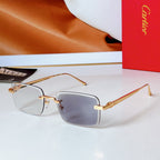C DE RIMLESS RECTANGULAR FRAME SUNGLASSES 580851 IN METAL