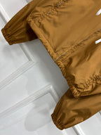 MIU 25S HOODED JACKET BROWN IN NYLON 263023