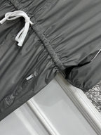 MIU 25S HOODED JACKET GREY IN NYLON 263119