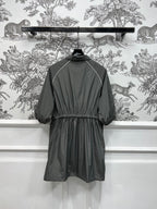 MIU 25S HOODED JACKET GREY IN NYLON 263119