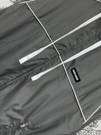 MIU 25S HOODED JACKET GREY IN NYLON 263131