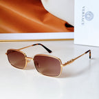 DAMIER PLAQUE RECTANGULAR FRAME SUNGLASSES MOD X15S IN METAL