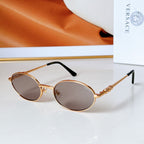 DAMIER PLAQUE OVAL FRAME SUNGLASSES MOD X13  IN METAL