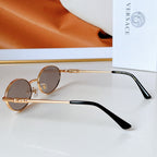 DAMIER PLAQUE OVAL FRAME SUNGLASSES MOD X13  IN METAL