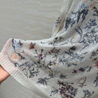 DIOR PREMIUM WHITE KNIT SWEATER WITH PATTERN