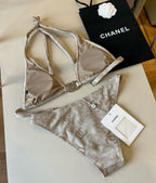 SWIMSUIT IN NUDE EMBROIDERED LOGO 604223
