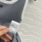 CC Knitted Vest Gray Cotton