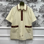 GUCCI 25S NEW STYLE SHORT SLEEVE LAPEL DRESS 262936