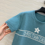 DIOR SHORT-SLEEVE CASHMERE SWEATER 264913
