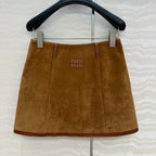 MIUMIU ULTRA MINI SUEDE SKIRT 264784