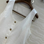 LP SLEEVELESS LINEN BLAZER 272243