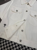 DIOR WHITE SHORT-SLEEVE DENIM JACKET