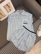 GUCC SHIRT JACKET AND SHORTS SET 25S IN ACETATE 266681