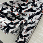 DVF WHITE AND BLACK PRINTED SILK SHIRT DRESS