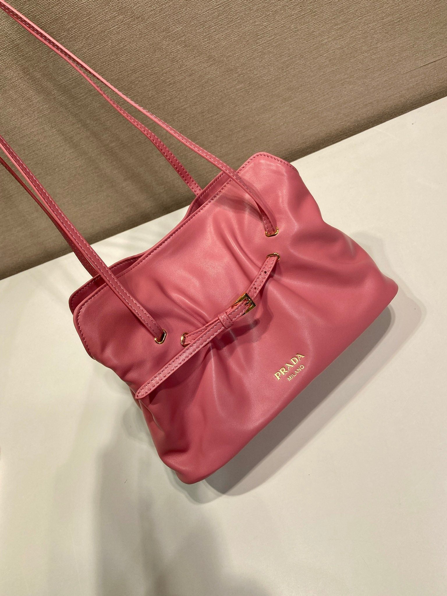 Prada Small Dada 25cm Pink Nappa Leather