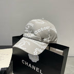 BASEBALL HAT LIGHT TAUPE WHITE PATTERN 674030