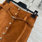PRADA LAMB LEATHER SKIRT 276298