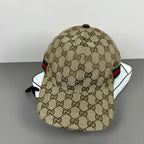 GG BASEBALL CAP IN DARK BEIGE MONOGRAM CANVAS