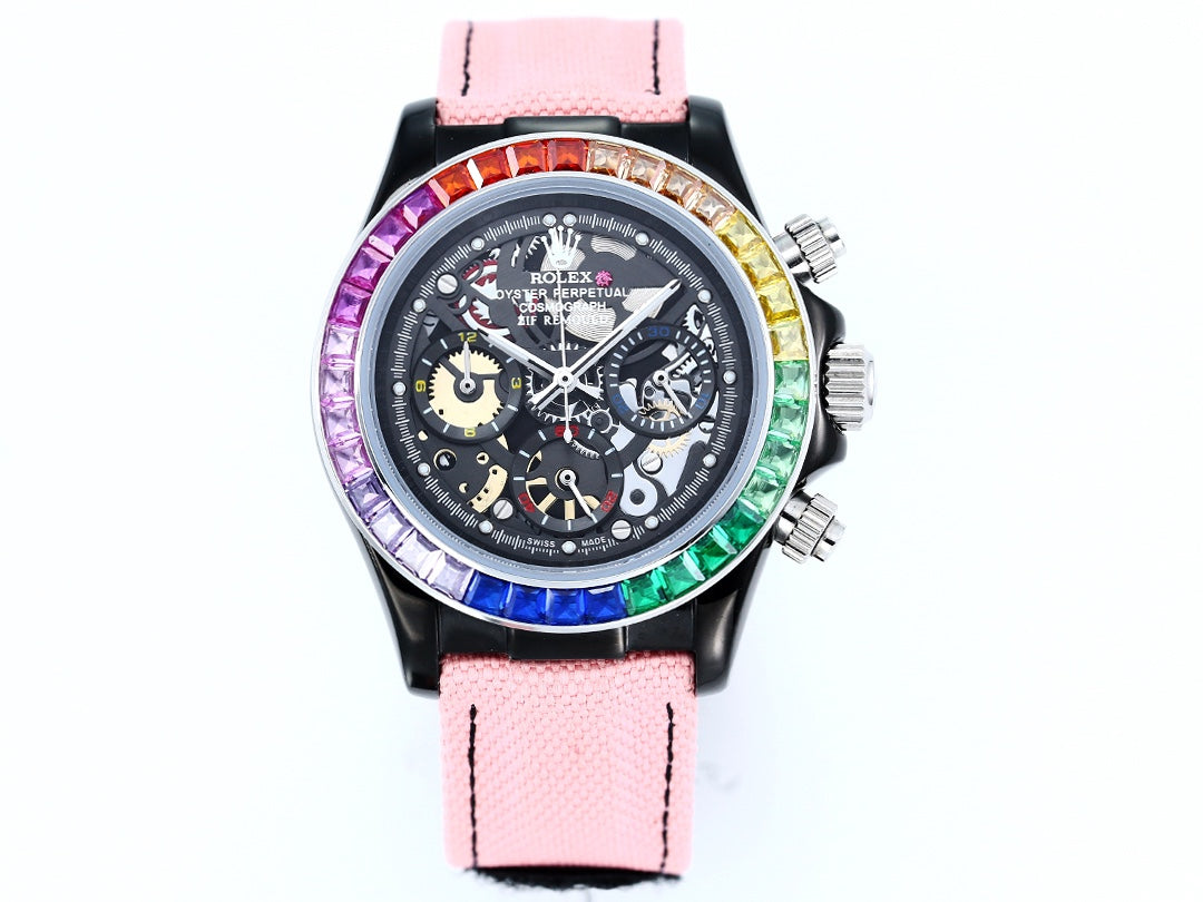 Rolex Daytona 43mm Black Pink Diamond