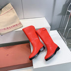 LP 25S LUPO BOOT IN VERMILION CALFSKIN