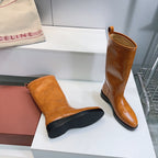 LP 25S JOHN BOOT IN BURNT ORANGE CALFSKIN
