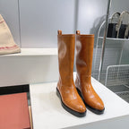 LP 25S JOHN BOOT IN BURNT ORANGE CALFSKIN