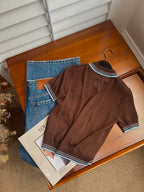 PRADA SHORT-SLEEVE KNIT TOP STYLE 99