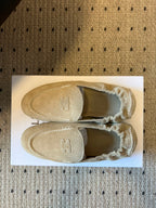 CELINE 25S LOAFERS FLAT IN LIGHT BROWN SUEDE