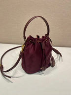 PRA bucket bag 19 burgundy nylon fabric 280831