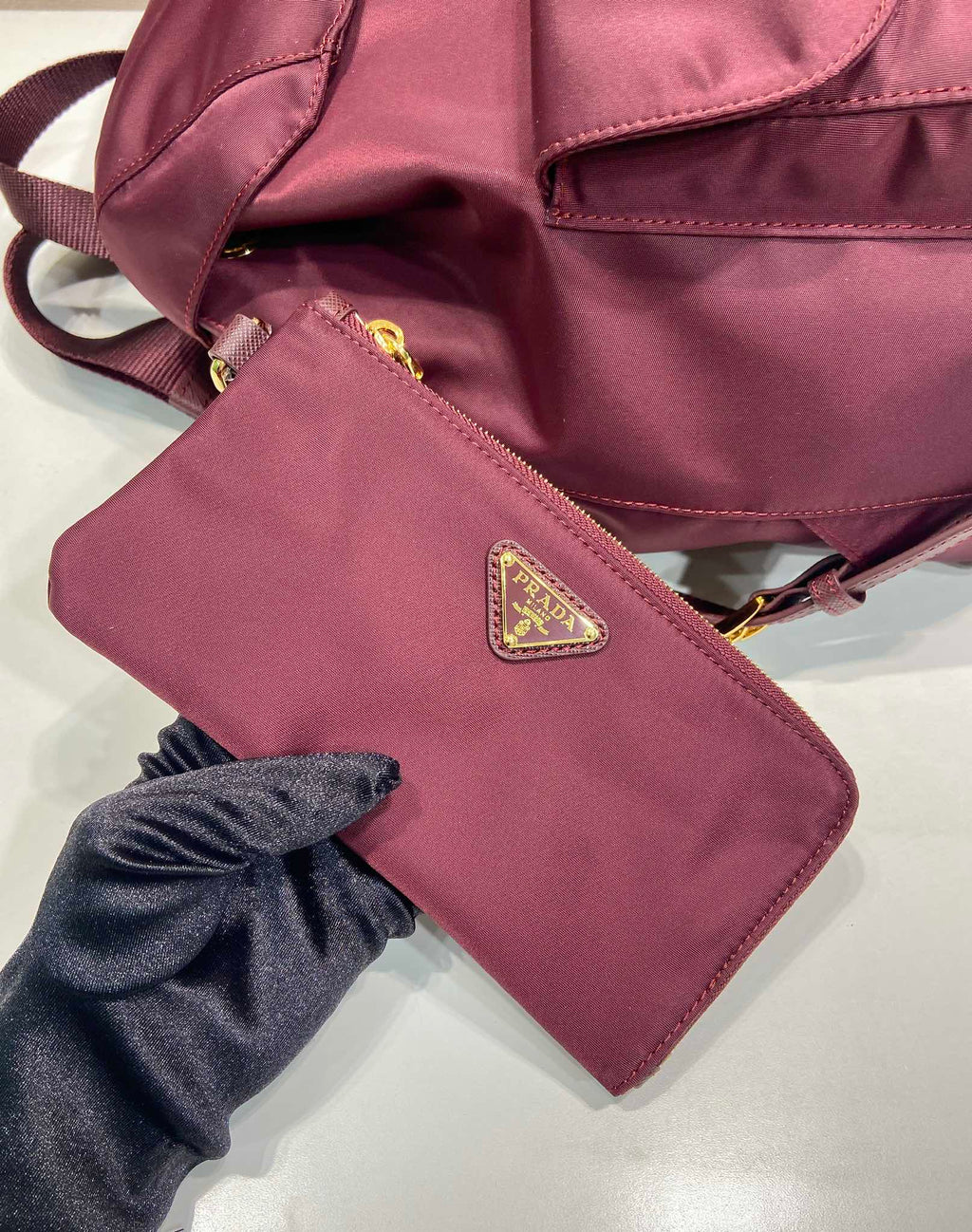 PRA Backpack 32 burgundy nylon fabric 280832