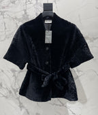 YSL 25S SHORT-SLEEVED SHEARLING COAT STYLE 231