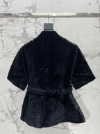 YSL 25S SHORT-SLEEVED SHEARLING COAT STYLE 231