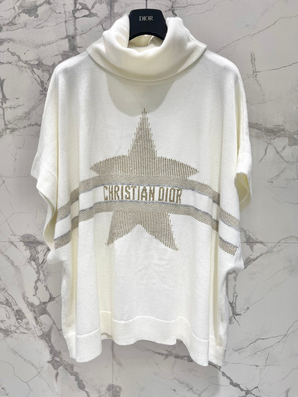 DIOR 25S TURTLENECK PONCHO SWEATER STYLE 383