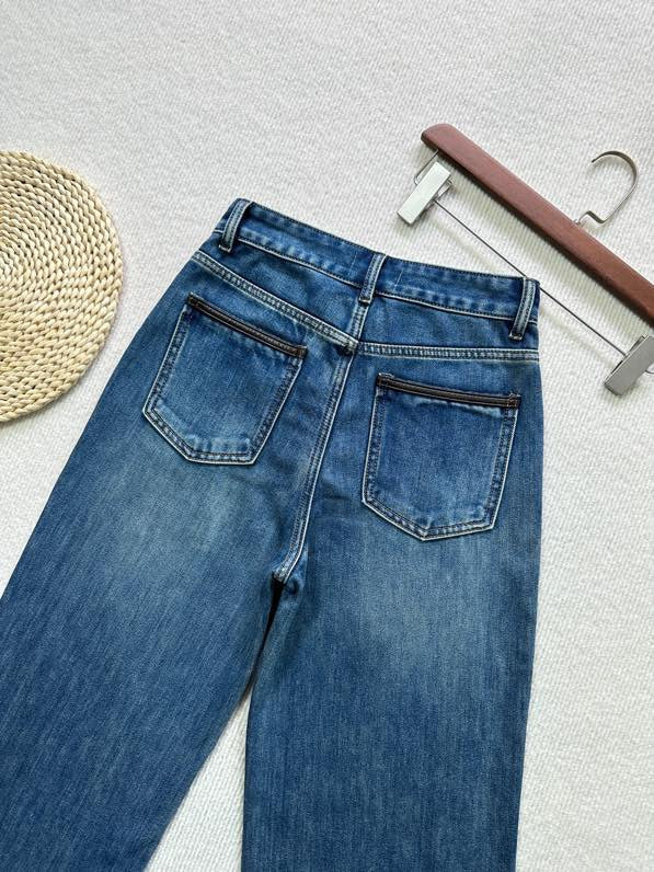 CHANEL 25S WIDE-LEG DENIM JEANS 273