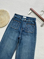 CHANEL 25S WIDE-LEG DENIM JEANS 273