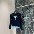 MIUMIU TWO-PIECE KNIT TOP STYLE 827